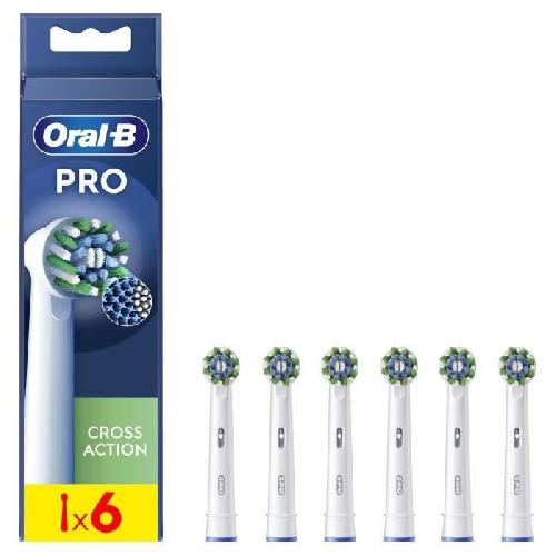 Brossette Brossette ORAL-B - Cross Action - pour brosse a dent électrique - pack de 6