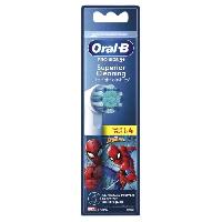 Brossette Oral-B Pro Kids Brossettes Spiderman/Reine des Neiges. Pack De 4 Unités