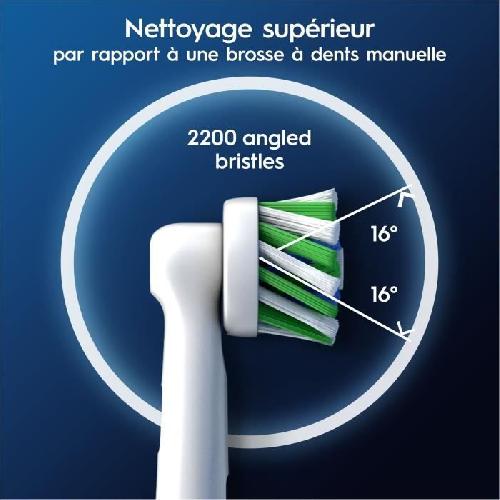 Brosse A Dents Electrique Brossettes - ORAL-B - Pro Cross Action - Pour brosse a dents - 4 unités