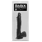 BRW Gode 30cm avec ventouse noir