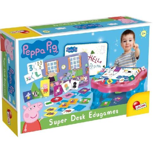 Table Activite - Jouet D'activite Bureau d'activités Peppa Pig Super Desk - LISCIANI GIOCHI - 10 jeux éducatifs