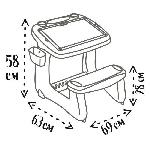 Table Activite - Jouet D'activite Bureau Petit Ecolier - Smoby - 80 Accessoires Inclus - Vert - 63 X 69 X 58 - Des 3 ans