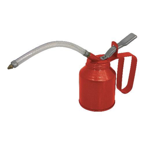 Burette D'huile Burette en metal avec pompe en cuivre 118ml -rouge-