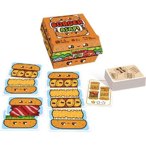 Jeu De Societe - Jeu De Plateau Burger ASAP - Asmodee - Jeu de rapidite - Des 7ans