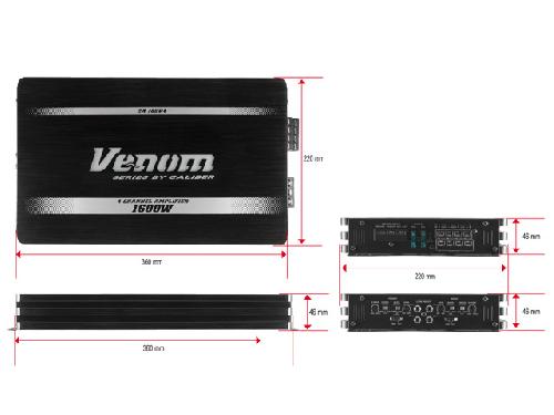 CA160V4 - Amplificateur 4 canaux 1600W - Venom