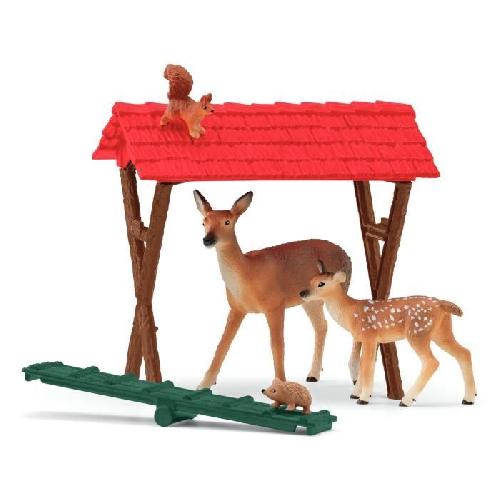 Figurine Miniature - Personnage Miniature Cabane des animaux de la foret. Coffre schleich 42658 Farm World. pour enfants des 3 ans