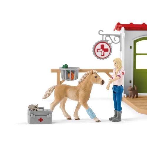 Figurine Miniature - Personnage Miniature Cabinet vétérinaire avec animaux. coffret de 43 pieces avec figurine vétérinaire. animaux et accessoires. jouets animaux de la