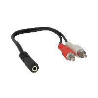 Cablage Adaptateur Jack Stereo f 3.5 mm vers 2x RCA Stereo Male