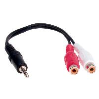 Cablage Adaptateur Jack Stereo Male 3.5 mm vers 2x RCA Stereo Femelle