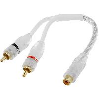 Cablage Adaptateur RCA 2xMales 1xFemelle