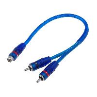 Cablage Adaptateur Y RCA - 1 RCA Femelle 2 RCA Males - Double blindage
