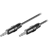 Cablage Cable 0.6m Jack 3.5mm 3pin Diametre du fil 4mm noir