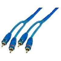 Cablage Cable 2xRCA MM 5m bleu