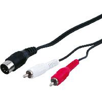 Cablage Cable DIN 5pin male vers double RCA male - 1.5m