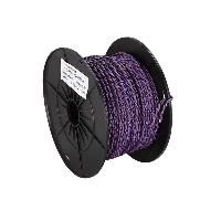 Cablage Cable haut-parleur torsade 2x0.75mm2 Violet noir 100m