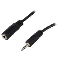 Cablage Cable Jack 3.5mm femelle Jack 3.5mm male 3m - Noir