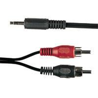 Cablage Cable Jack 3.5mm Stereo Male 2xRCA Male - 1.5m