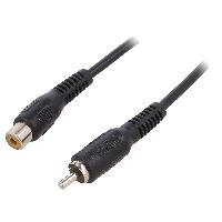 Cablage Cable RCA femelle RCA male 10m - Noir