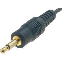 Cablage Fiche Jack Male 3.5mm 2pin doree avec cable 80cm