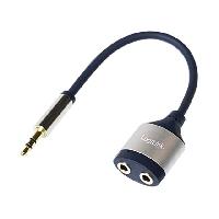 Cablage Separateur audio 3.5 mm 18cm - Bleu Fonce Cablage Separateur audio 3.5 mm 18cm - Bleu Fonce