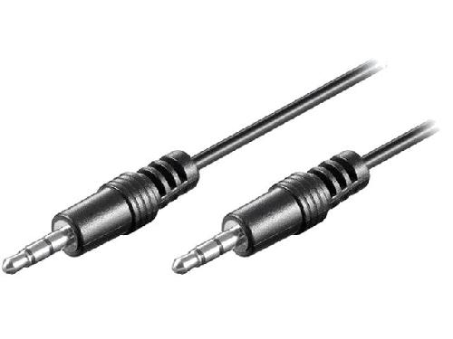 Cables Jack Cable 0.6m Jack 3.5mm 3pin Diametre du fil 4mm noir