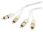 Cable RCA 2 Canaux Cable 2xRCA MM 5m blanc