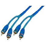 Cable 2xRCA MM 5m bleu