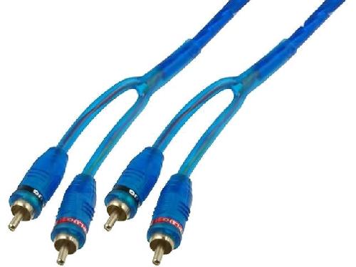 Cable RCA 2 Canaux Cable 2xRCA MM 5m bleu