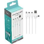 Cable - Connectique Telephone Cable 3 connectiques USB type C et adaptateur USB A SD