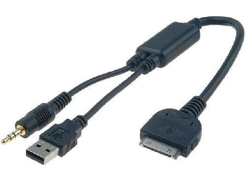Adaptateur Aux Autoradio Cable Adaptateur AUX Jack USB iPod compatible avec BMW 1 3 5 7 X1 X3 X5 X6