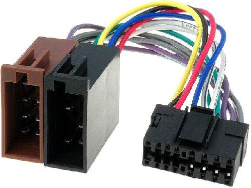 Cable Specifique Autoradio ISO Cable adaptateur faisceau ISO compatible avec autoradio JVC connecteur 16 pin