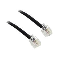 Cable - Adaptateur Reseau - Telephonie Cable ADSL RJ11 Male Male 10m noir