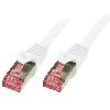 Cable - Adaptateur Reseau - Telephonie Cable reseau blanc 2.00m SFTP blinde RJ45 cat6