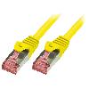 Cable - Adaptateur Reseau - Telephonie Cable reseau jaune 0.25m SFTP blinde RJ45 cat6