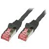 Cable - Adaptateur Reseau - Telephonie Cable reseau noir 0.50m SFTP blinde RJ45 cat6