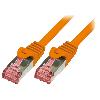Cable - Adaptateur Reseau - Telephonie Cable reseau orange 0.25m SFTP blinde RJ45 cat6