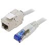 Cable - Adaptateur Reseau - Telephonie Cable reseau RJ45 male S-FTP 6a gris 10m
