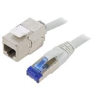 Cable - Adaptateur Reseau - Telephonie Cable reseau RJ45 male S-FTP 6a gris 10m