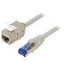 Cable - Adaptateur Reseau - Telephonie Cable reseau RJ45 male S-FTP 6a gris 15m