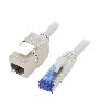 Cable - Adaptateur Reseau - Telephonie Cable reseau RJ45 male S-FTP 6a gris 20m