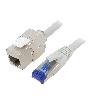 Cable - Adaptateur Reseau - Telephonie Cable reseau RJ45 male S-FTP 6a gris 2m