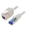 Cable - Adaptateur Reseau - Telephonie Cable reseau RJ45 male S-FTP 6a gris 3m