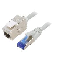 Cable - Adaptateur Reseau - Telephonie Cable reseau RJ45 male S-FTP 6a gris 3m