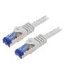 Cable - Adaptateur Reseau - Telephonie Cable reseau RJ45 male S-FTP Cat 6a Gris - 0.5m