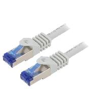 Cable - Adaptateur Reseau - Telephonie Cable reseau RJ45 male S-FTP Cat.6a gris - 1m