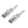 Cable - Adaptateur Reseau - Telephonie Cable reseau RJ45 male S-FTP Cat.6a gris - 1m