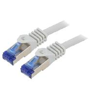 Cable - Adaptateur Reseau - Telephonie Cable reseau RJ45 male S-FTP Cat.6a gris - 3m