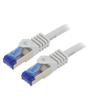 Cable - Adaptateur Reseau - Telephonie Cable reseau RJ45 male S-FTP Cat 6a gris - 5m