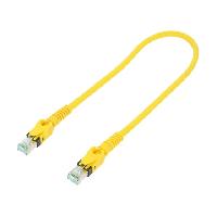Cable - Adaptateur Reseau - Telephonie Cable reseau RJ45 male S-FTP Cat 6a jaune - 0.5m