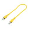 Cable - Adaptateur Reseau - Telephonie Cable reseau RJ45 male S-FTP Cat 6a jaune - 0.5m